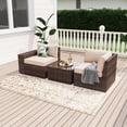 thumbnail image 1 of Sunmthink 3 Pcs Patio Furniture Sets with Coffee Table,Patio Conversation Sets,Brown, 1 of 4