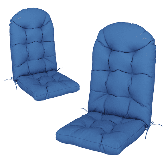 Sunmthink Adirondack Chair Cushion Set of 2, 4 Inch Thickness Waterproof UV-Protected Outdoor Patio Cushions, Blue