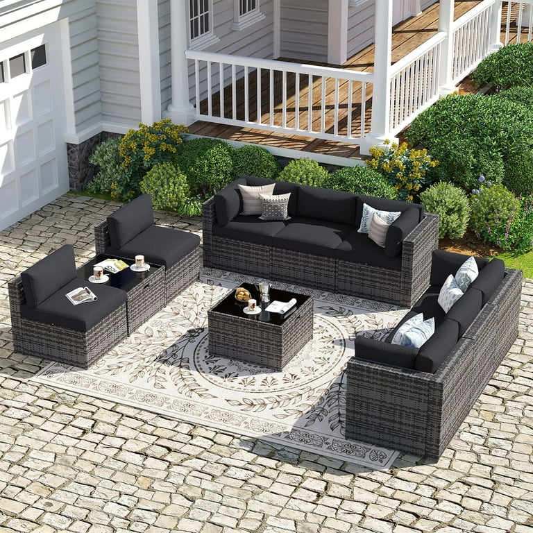 Sunmthink Patio Furniture Sets, 10-Piece Outdoor Patio Furniture
