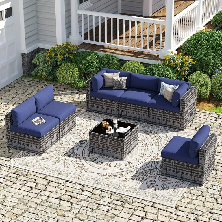 Sunmthink Patio Furniture Sets, 7-Piece Outdoor Patio Furniture