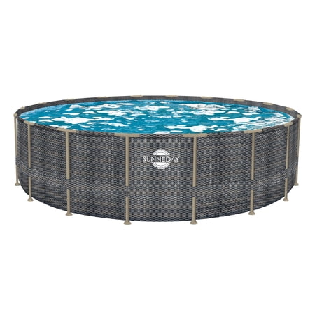 Sunneday Soft Swimming Pool, Oasis Rattan Round, 52"