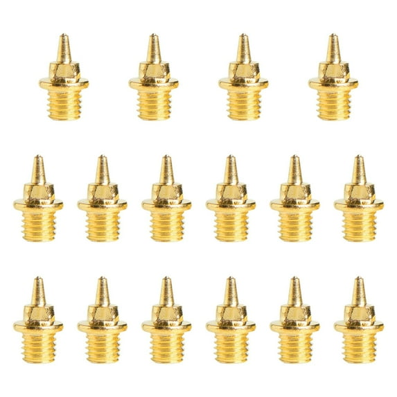 SunniMix 16 Pieces Replacement Spikes for Track Shoes 7 mm for Short Distance Running Gold Short Nails