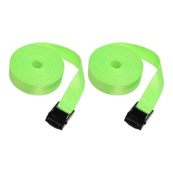 SunniMix 2 Multifunctional Car Roof Rack Tie Down Straps Heavy Duty Belts for Motorcycles Fluorescent Green