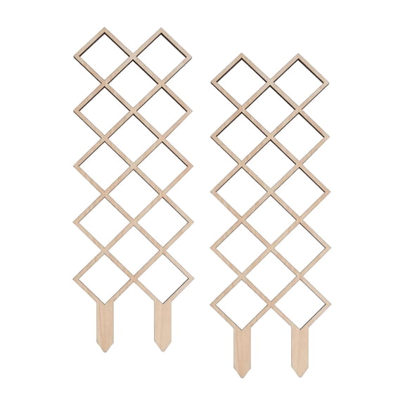 SunniMix 2 Pieces Garden Plant Pot Trellis Climbing Plants Trellis for Climbing Vines Rhombic