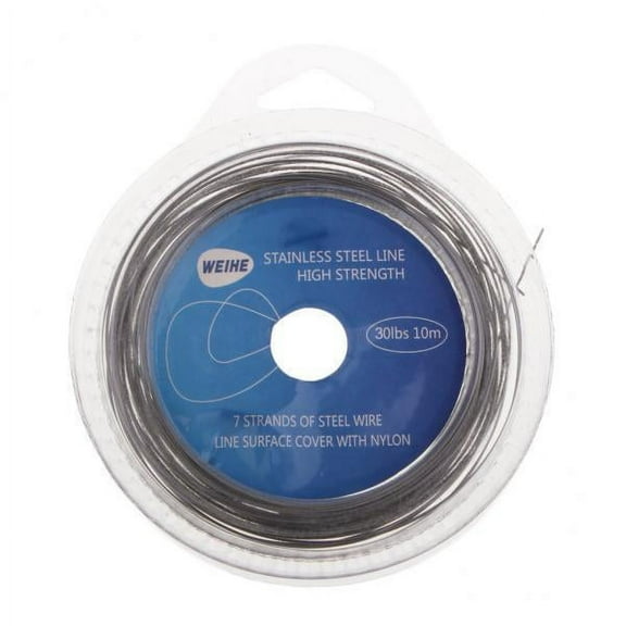 SunniMix 3xFishing Line Wire Leader Stainless Steel Trace Lures 10m 30LBS
