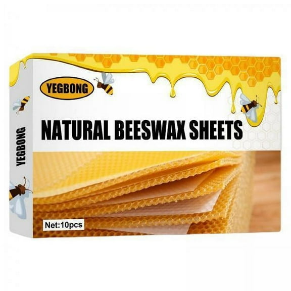 SunniMix 4xBees Sheets Natural Honeycomb Bee Foundation Sheets Bee Sheet 10Pcs 4 Pcs
