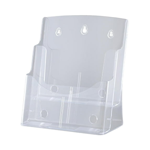 SunniMix Acrylic Brochure Holder Clear Countertop Organizer Pamphlet Holder Display Stand A4 2 Tier