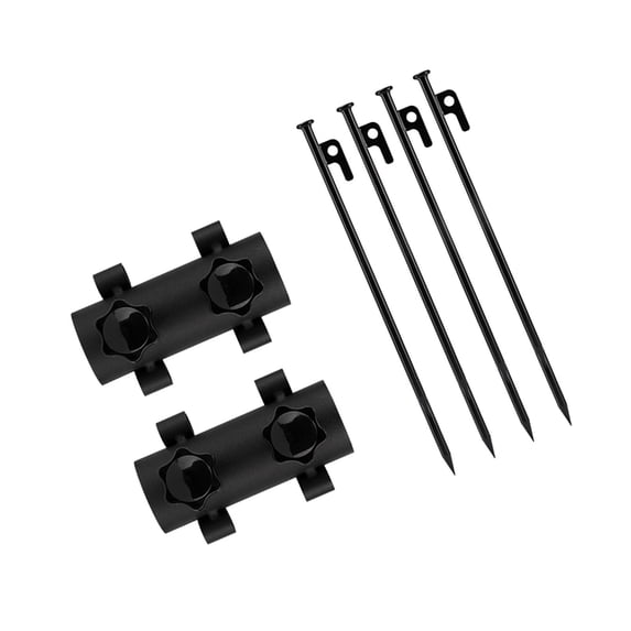 SunniMix Awning Rod Holder Tarp Pole Holder Bracket Portable Camping Tent Pole Holder 2 Rod Holder 4 Nails