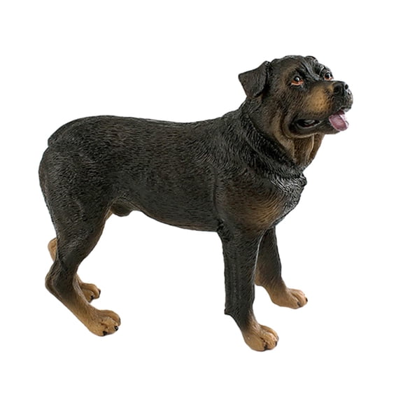 SunniMix Dog Figurine Collectible Simulation Dog Ornaments for Home Decor Rottweiler