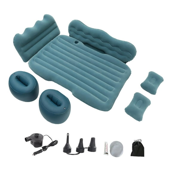 SunniMix Inflatable Car Air Mattress Camping Air Mattress Bed for MPV Automotive Green