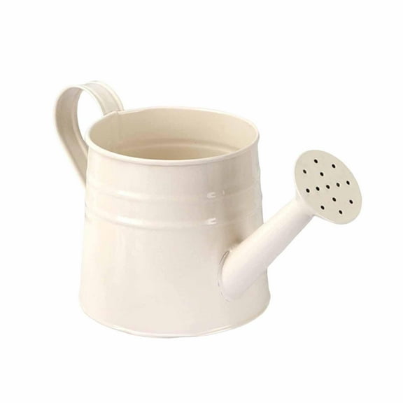 SunniMix Metal Mini Watering Can Planter Garden Bucket for Patio Decor Smooth Surface White