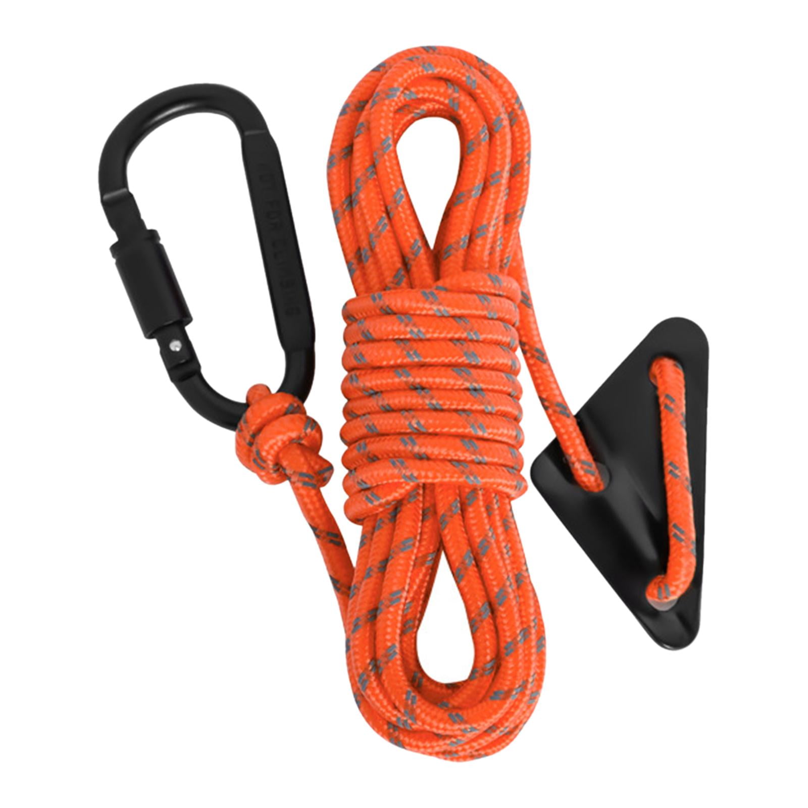 SunniMix Reflective Tent guyline 5mm Tent Rope for Hiking Outdoor Packaging Tent Tarp Orange