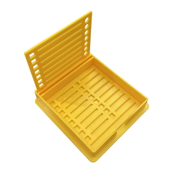 SunniMix Sticky Note Holder with Stencil Desktop Note Holder for Home Office Supplies Yellow