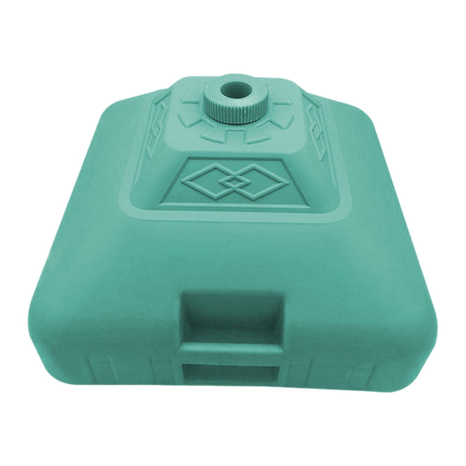 SunniMix Water Fillable Umbrella Base Parasol Holder, Square Patio Umbrella Holder Outdoor Umbrella Stand for Yard Lawn Beach Poolside Green
