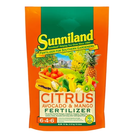 Sunniland Citrus Avocado & Mango Fertilizer, 6-4-6, 10 lb.