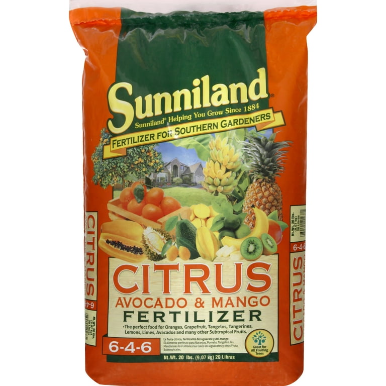 Sunniland Citrus Fertilizer, 6-4-6, 20 lb. bag - Walmart.com