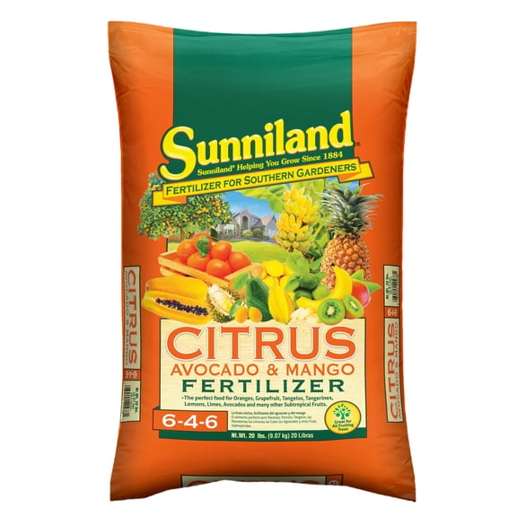 Sunniland Citrus Fertilizer, 6-4-6, 20 lb. bag