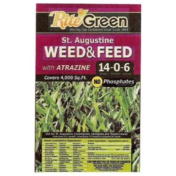 Sunniland Rite Green St. Augustine Weed & Feed Lawn Fertilizer, 20 lb with Atrazine