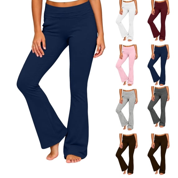 Sunnin Flare Leggings for Women High Waisted with Pockets Yoga Pants Lightweight Athletic Loose Workout Pants Women