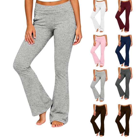 Sunnin Flare Leggings for Women High Waisted with Pockets Yoga Pants Lightweight Athletic Loose Workout Pants Women