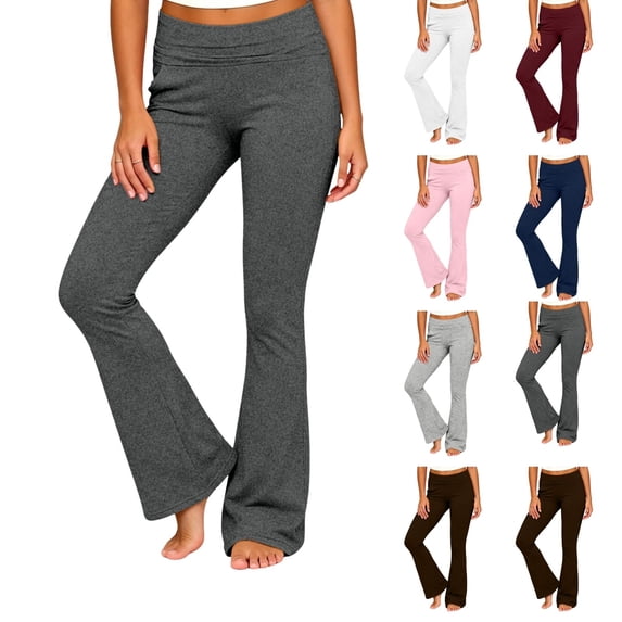 Sunnin Flare Leggings for Women High Waisted with Pockets Yoga Pants Lightweight Athletic Loose Workout Pants Women