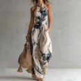 thumbnail image 1 of Sunnin Halter Neck Floral Jumpsuit with Pockets Wide Leg Sleeveless Casual Summer Wear, 1 of 6