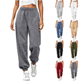 thumbnail image 1 of Sunnin Joggers for Women with Pockets Elastic Waist Athletic Running Workout Banded pants, 1 of 9