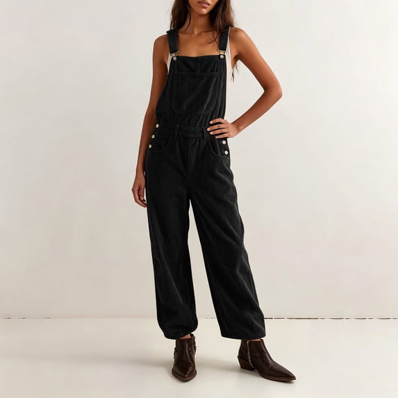 Sunnin Solid Color Loose Fit Lounge Jumpsuit Casual Everyday Wear