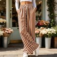 thumbnail image 1 of Sunnin Striped Drawstring Waist Pants with Pockets Straight Leg Relaxed Fit Casual Wear, 1 of 7