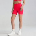 thumbnail image 1 of Sunnin Women Biker Shorts High Waist Tummy Control Solid Color Yoga Workout Shorts, 1 of 5