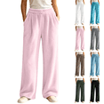thumbnail image 1 of Sunnin Womens Fleece Lounge Pants with Pockets Elastic Waist Cozy Winter Pajama Bottoms, 1 of 6