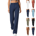 thumbnail image 1 of Sunnin Womens High Waist Straight Leg Pants with Pockets Breathable Casual Work Trousers, 1 of 8