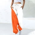 thumbnail image 1 of Sunnin Womens Pants Color Block Drawstring Elastic Waist Cuffed Jogger Everyday Pants, 1 of 5