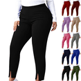 thumbnail image 1 of Sunnin Womens Plus Size Yoga Pants Split Hem Elastic Waist Stretch Tapered Leggings Wear, 1 of 8