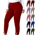 thumbnail image 1 of Sunnin Womens Plus Size Yoga Pants Split Hem Elastic Waist Stretch Tapered Leggings Wear, 1 of 8