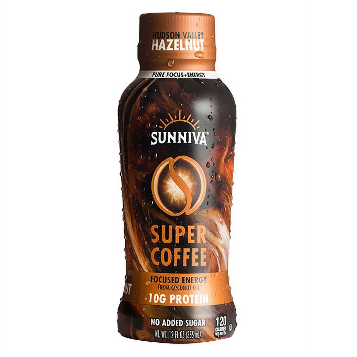 Sunniva Hudson Valley Hazelnut Super Coffee 12 oz Plastic Bottles