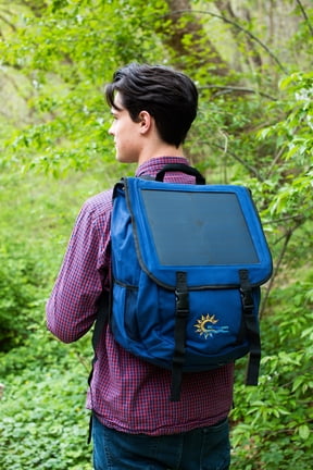 Sunniva Solar Backpack with Power Bank, Blue