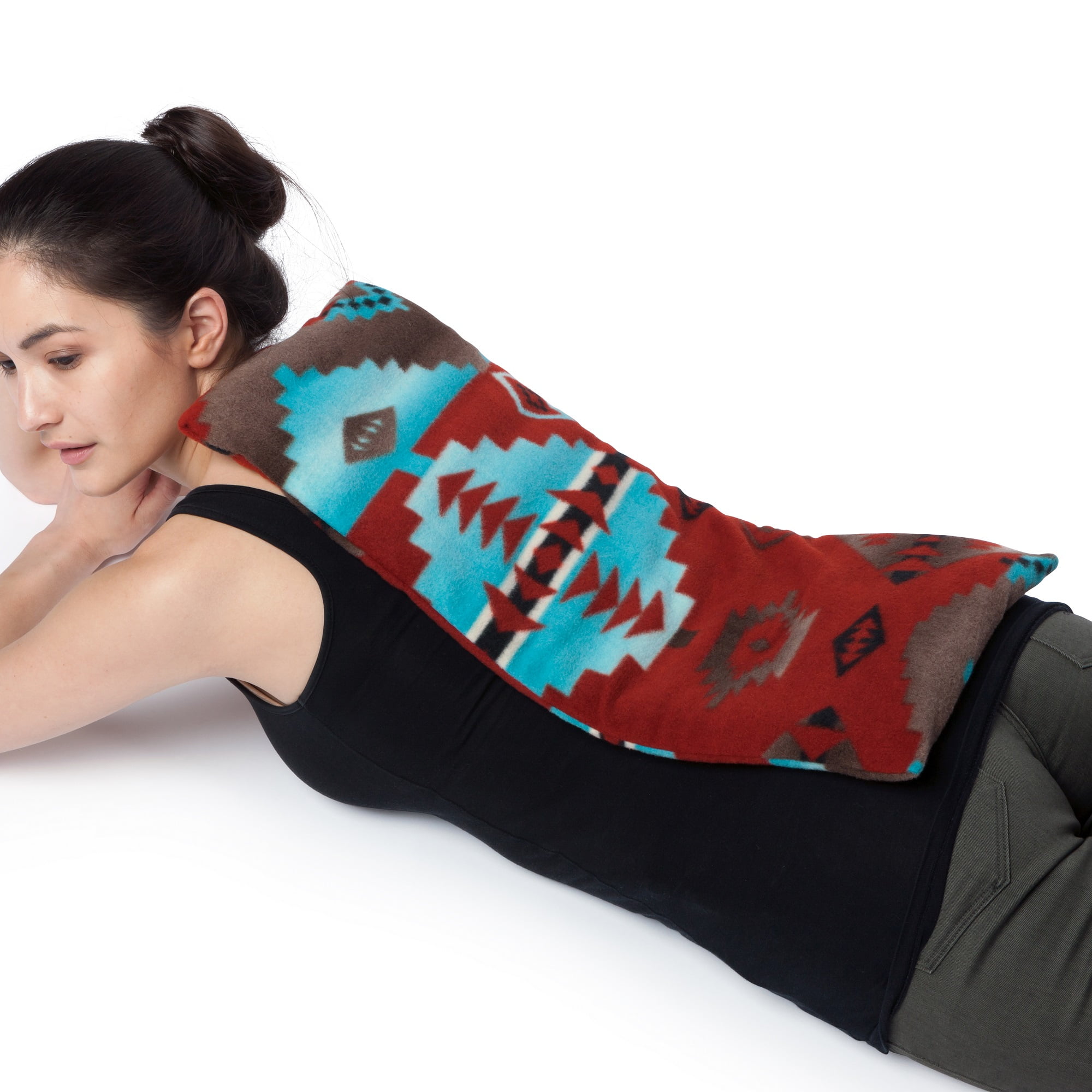 Sunny Bay Extra Large Body Heating Wrap, Back Pain Relief, Moist Heat Bean Bag, Washable Fleece Cover, Cody Copper