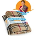 thumbnail image 1 of SunnyBay Extra Large Microwave Heating Pad 10x24 Inches - Moist Heating Pad for Pain Relief - Wheat Filling and Washable Fleece Cover, London Plaid Camel, 1 of 8