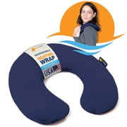 Sunnybay Moist Heat Therapy Microwave Heating Pad, Unscented Neck Pillow with Washable Cotton Cover, Blue