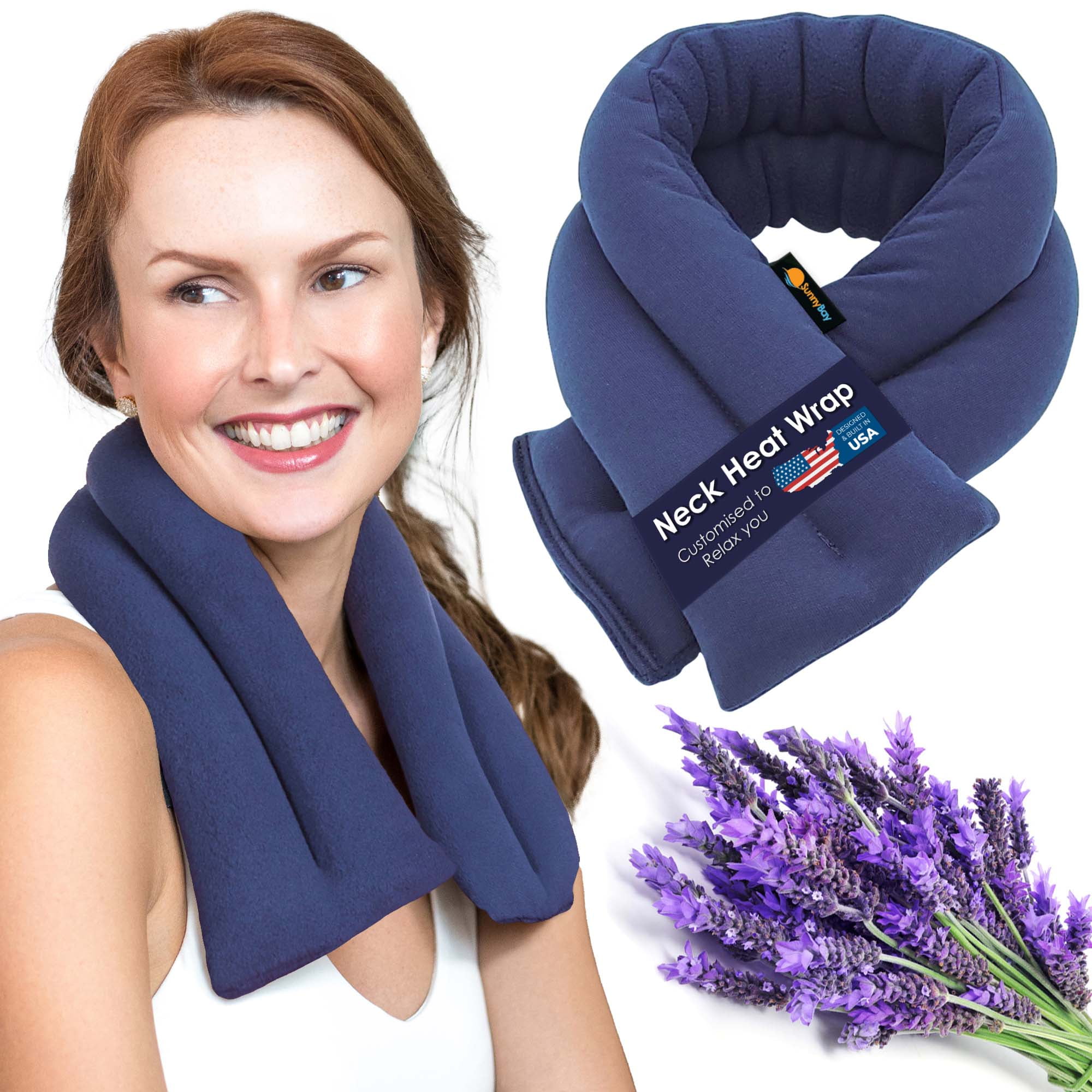 Lavender neck wrap microwaveable heating pad hotsell