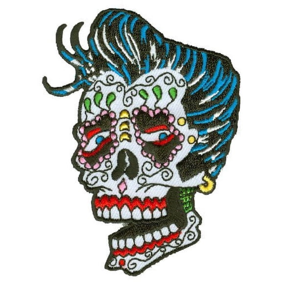 Sunny Buick - Rocker Sugar Skull - Embroidered Patch
