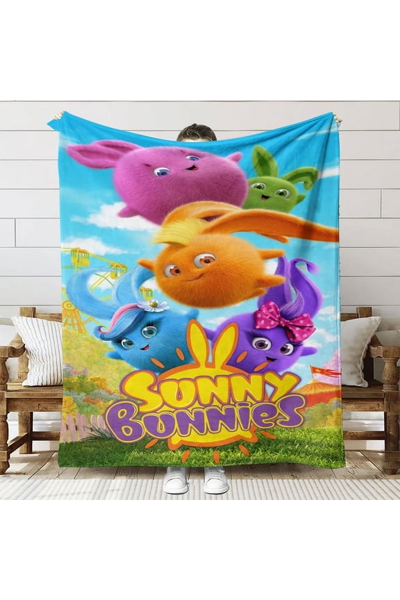 Sunny Bunnies Throw Blanket Gifts for Fans Lover Girls Boys Women Present Hoodie Him Bed 30"x40"