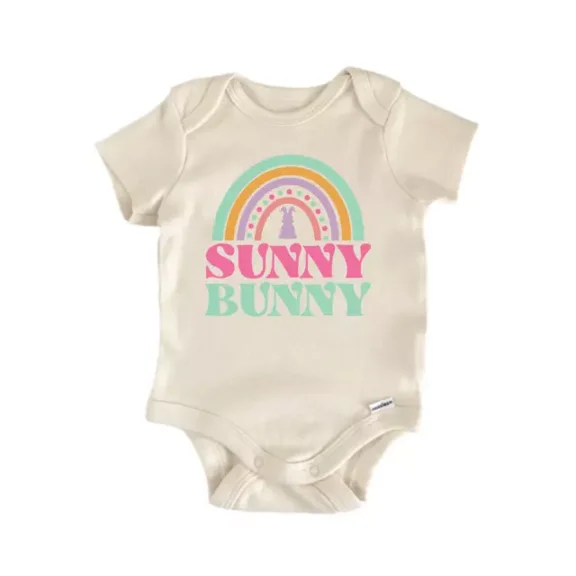 Sunny Bunny Easter Baby Boy Girl Clothes Bodysuit Cute Newborn Cute Baby Onesie, BABY BODYSUIT LAT 4424