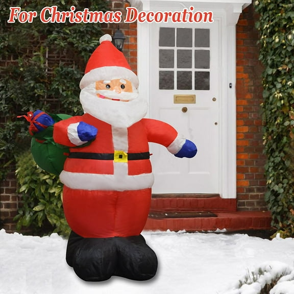 Sunny Christmas Air Blown Inflatable 4' Santa Claus Lighted Outdoor Yard Decor