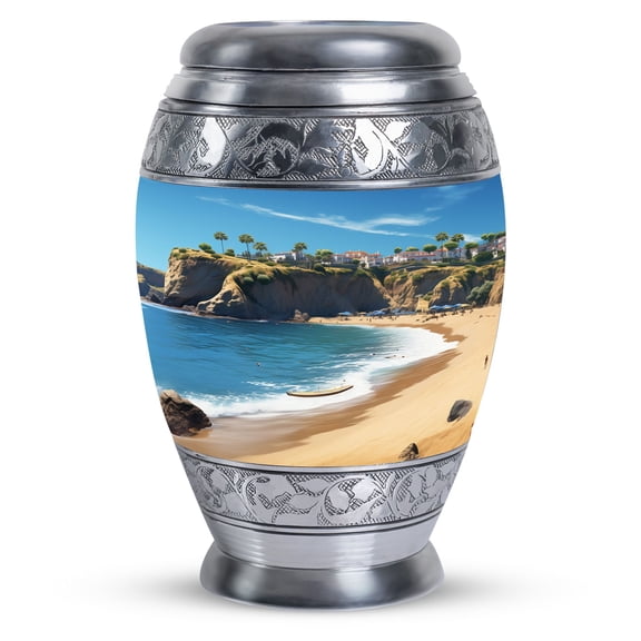 Sunny Cliffs Large Human Urn - Funeral Urns For Adult Ashes Men - Metal Urns For Human Ashes - Cremation Urns For Human Ashes Adult Female - Large Urns For Human Ashes Adult (Size - 10inch)