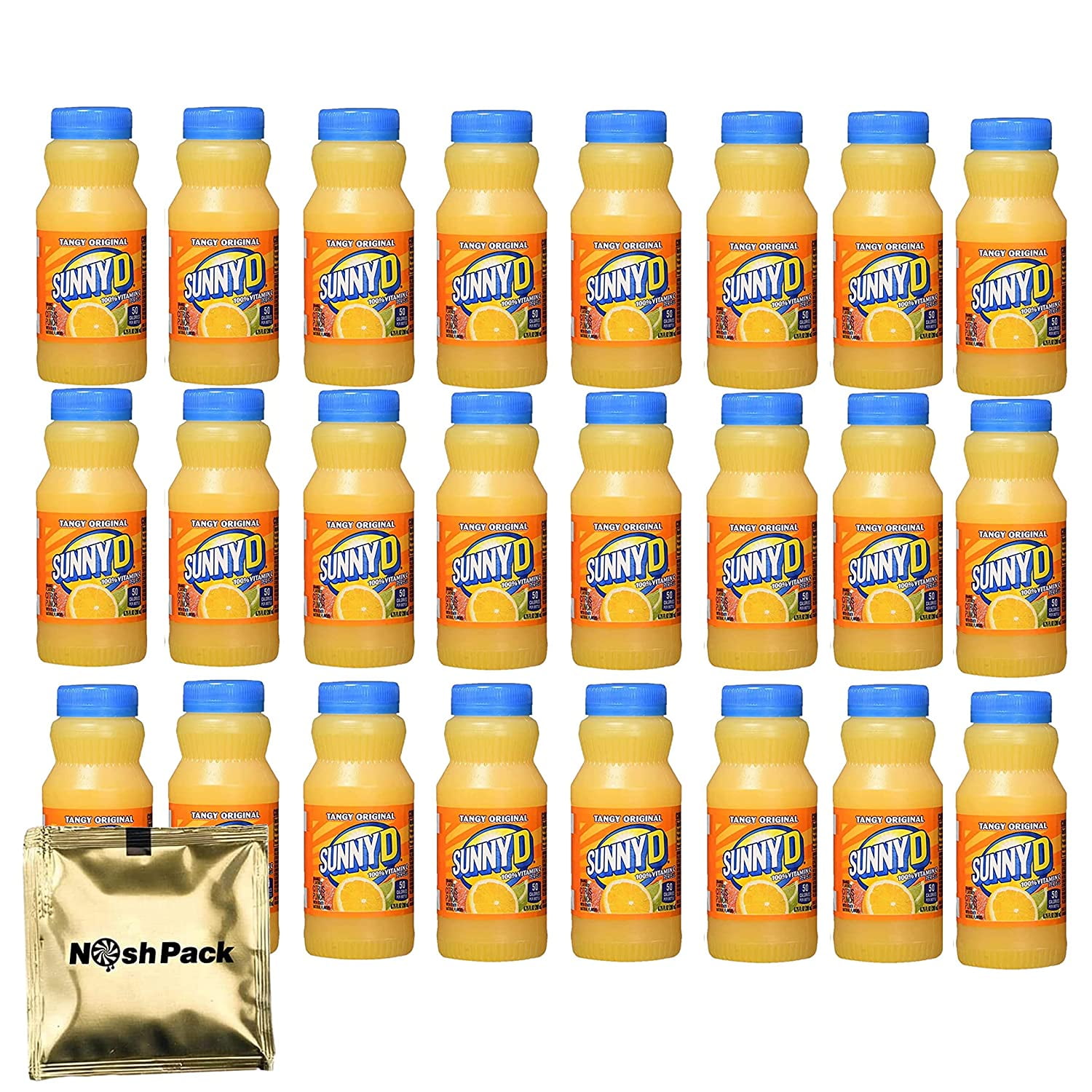 Sunny D Orange Juice Delight, Tangy Original Orange Flavored Citrus Punch Drink, 6.75 Oz Fruit