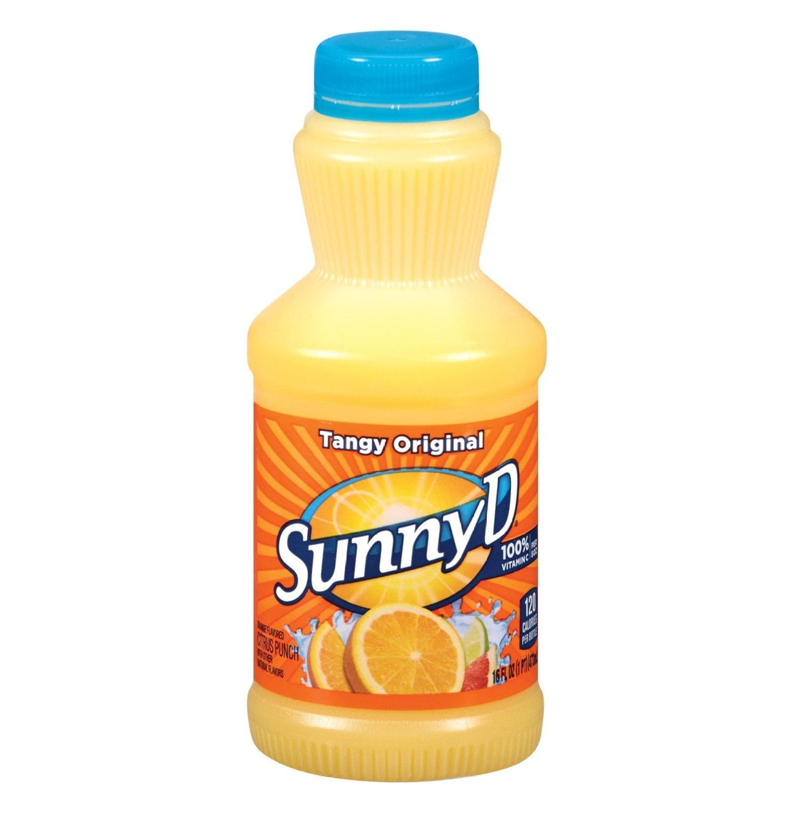 Sunny D ZanQee Florida Orange Tangy Original Citrus Punch Juice 16 Oz (Pack of 12)