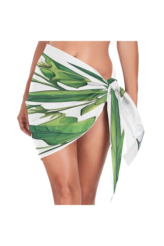 Sunny Daisy Pattern Triangle Beach Wrap Women's Swimwear Cover Up Sun Protection Quick Dry Summer Fashion Versatile Use