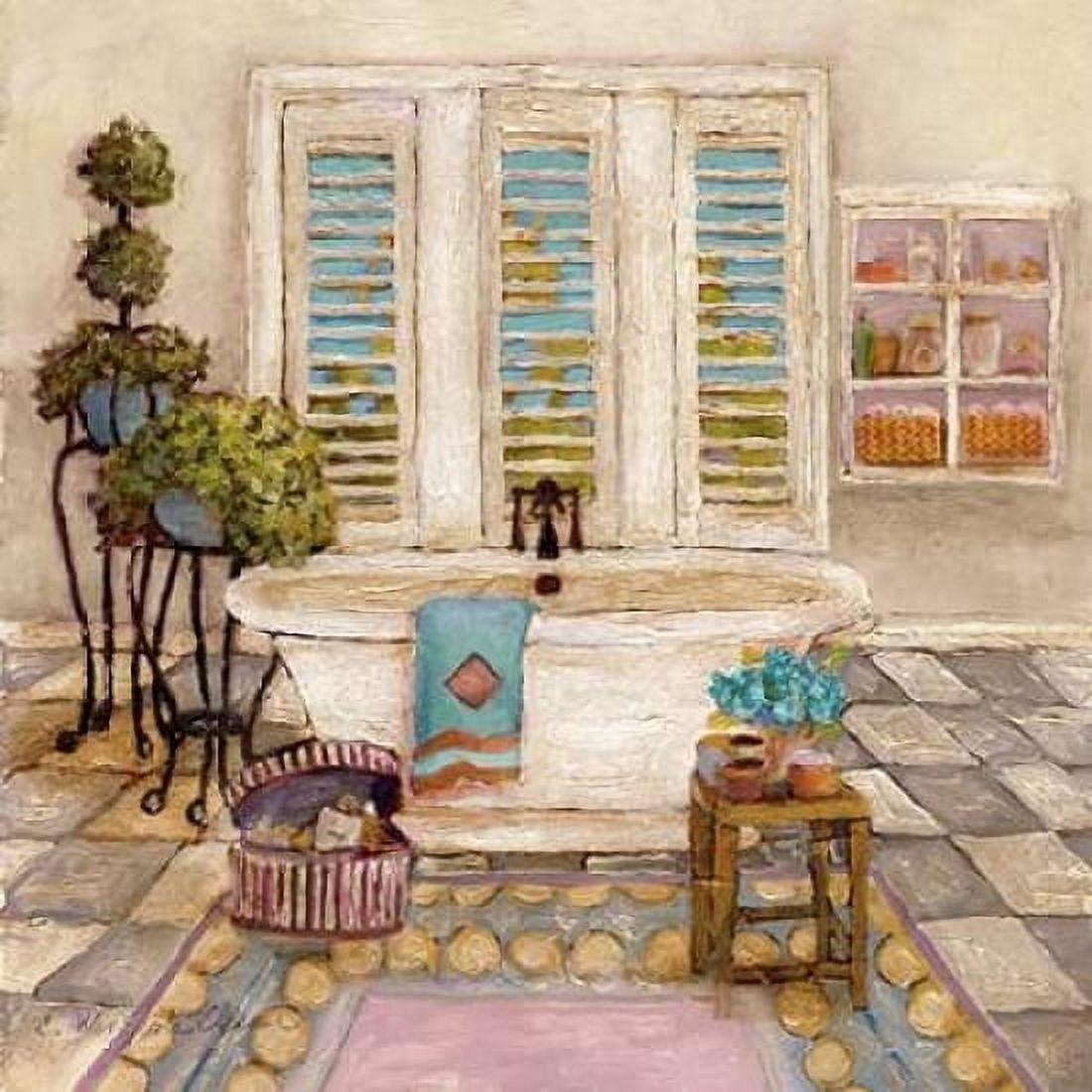 Sunny Day Bath I Canvas Art - Charlene Olson (24 x 24)